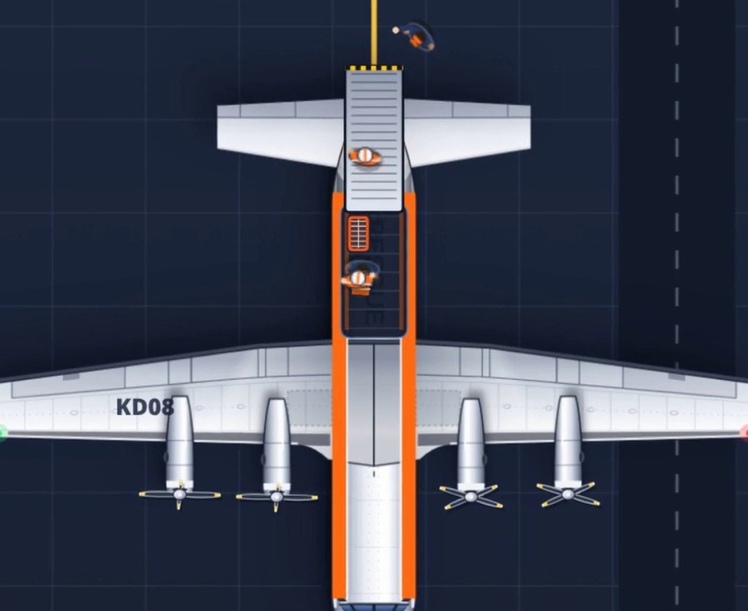 Rescue Patrol aircraft KD08 seen from above